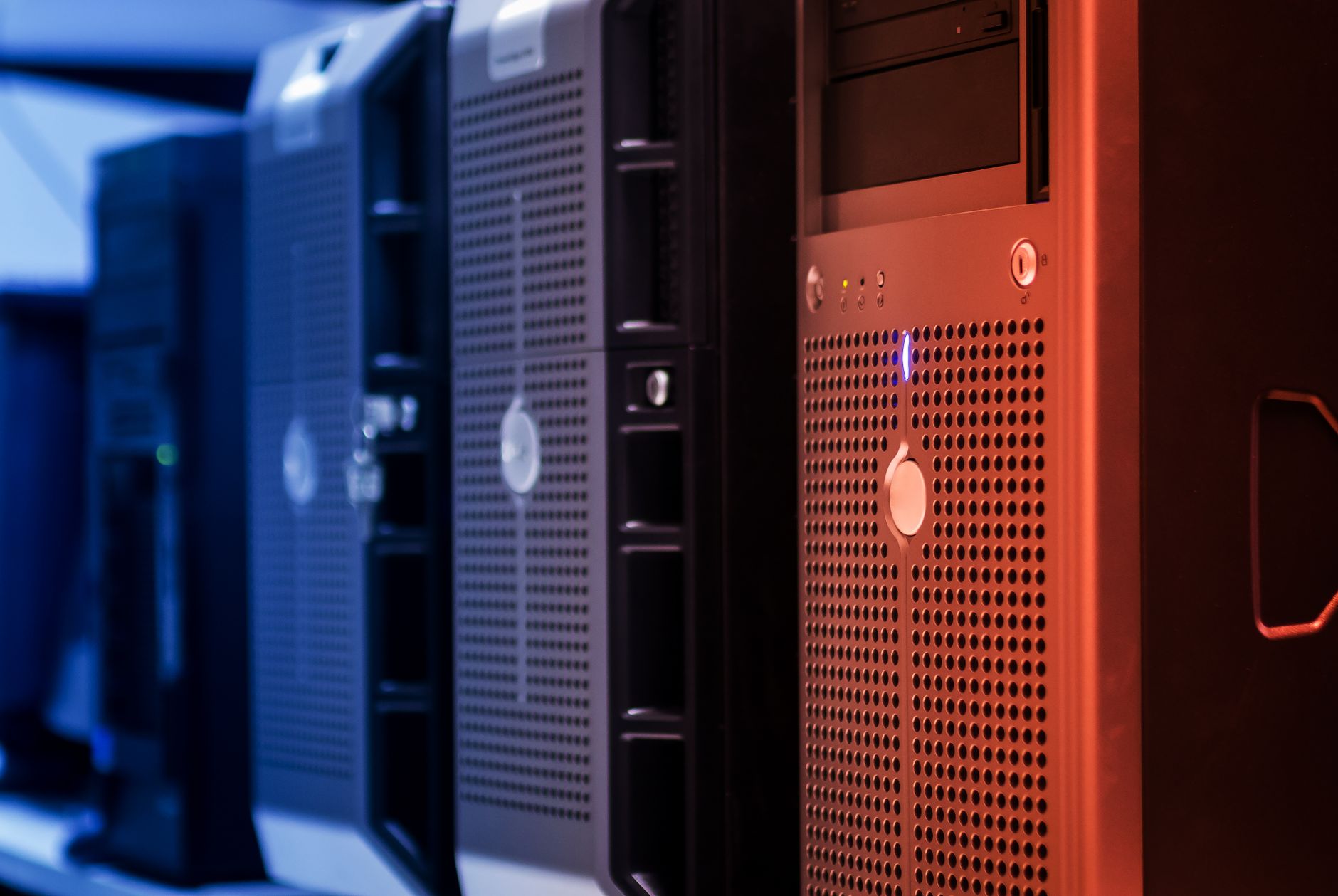 Modern server farm room data center infrastructure